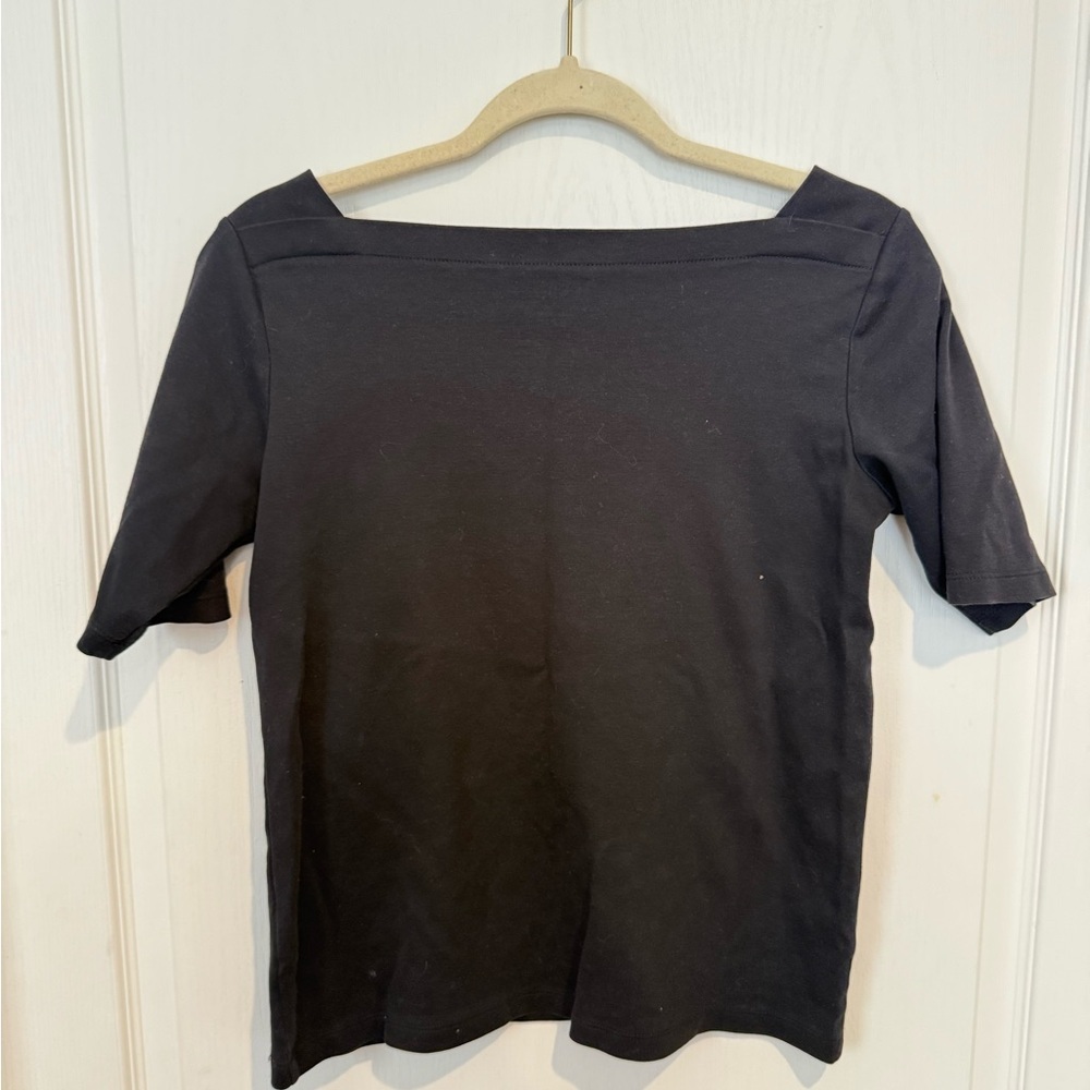 L.L. Bean Black Short Sleeve Women's Tee - Picture 3 of 5